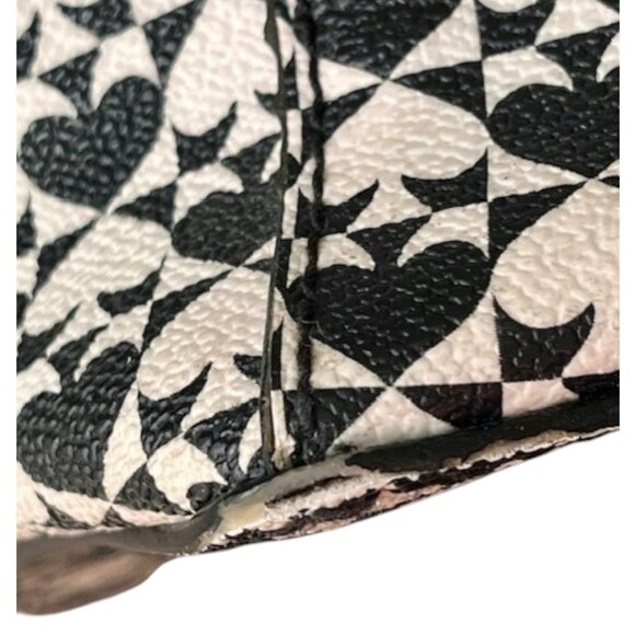 Kate Spade Adaira Baby Shoulder/Crossbody Bag Pebbled Vinyl Spade Print Blk/Wht - Picture 15 of 15